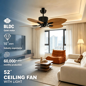 Kipas Angin Plafon 5 Baling-Baling Motor DC Remote Control Lampu <span class=keywords><strong>LED</strong></span> Metal 52-Inci 6-Kecepatan Desain Modern Ruang Tamu 110V/220V - Product Image 5