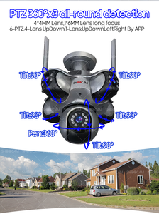 Shoocam thực 5 ống kính 5in1 máy ảnh 8K CMOS cảm biến mạng Máy ảnh ffvideo ứng dụng kiểm soát 4 PTZ phát hiện chuyển động âm thanh báo động WIFI máy ảnh - Product Image 2