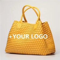 Échantillon Gratuit, Logo Personnalisé, OEM, Sac à Main de Luxe pour Femme, Sac à Bandoulière Tissé, Sac Fourre-Tout en Cuir Fait Main avec Sacs à Main pour Dames