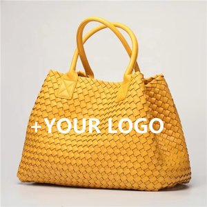 Échantillon Gratuit, Logo Personnalisé, OEM, Sac à Main de Luxe pour <span class=keywords><strong>Femme</strong></span>, Sac à Bandoulière Tissé, Sac Fourre-Tout en Cuir Fait Main avec <span class=keywords><strong>Sacs</strong></span> à Main pour Dames - Product Image 1