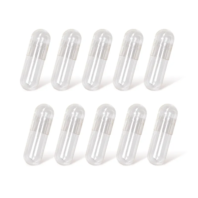 Fabricant de capsules dures en gélatine vide prix de gros taille 00, 0, 1, 2, 3, 4, 5 transparent blanc vert jaune avec logo imprimé