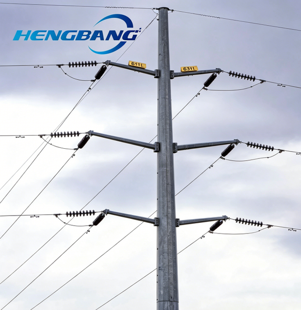 Durable 16m 18m 20m Low Voltage Power Pole Hot Dip Galvanized Steel Distribution Pole CE Certified Electric Power Pole