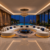Ensemble de canapés arabes de luxe moderne, mobilier de salon arabe, canapé de sol Majlis yéménite en velours royal