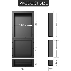 Niche Produit 304 Acier Inoxydable gunmetal <span class=keywords><strong>noir</strong></span> Double Étagères Maison <span class=keywords><strong>Wc</strong></span> Parfum Armaf Niche De Bijoux Chiens Salle De Bains Niche - Product Image 3