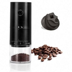 Nouveau moulin à café électrique portable rechargeable par USB avec réglage de la grosseur externe, moulin à café conique en plastique pour l'extérieur - Product Image 1