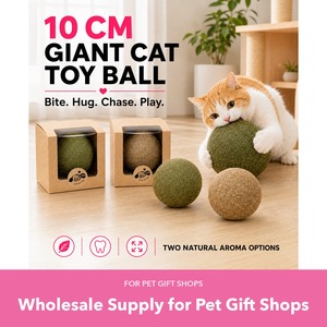 Grande boule de catnip et de silvervine pour chat, jouet pour animaux de compagnie, idéal pour les boutiques de cadeaux pour animaux, vente en gros - Product Image 1