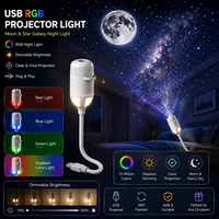 Projecteur USB RGB avec gradation progressive, projecteur HD ciel étoilé, lampe d'ambiance LED pour la décoration de chambre