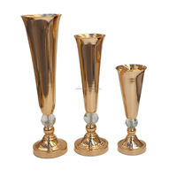 Support à fleurs en cristal de haute qualité JINDA, pilier en verre transparent, accessoires pour événements, décoration de table de mariage
