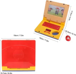 Learning Electronic Toy LED Screen Light Music Mini Simulation Computer Baby Educational Kids Laptop Toy with Mouse