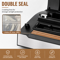 Scelleuse sous vide alimentaire automatique 95 kPa avec poignée de verrouillage, double étanchéité, panneau en acier inoxydable pour le stockage des aliments, fabricant OEM ODM