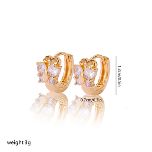 Boucles d'oreilles papillon en zircon AAA+ tendance de CM <span class=keywords><strong>YIM</strong></span> Jewelry pour mariages et fiançailles – Le bijou préféré des femmes - Product Image 2
