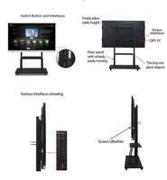 Tableau numérique portable intelligent Android 4K de 75 à 86 pouces, écran tactile, support mural, tableau blanc interactif électronique pour