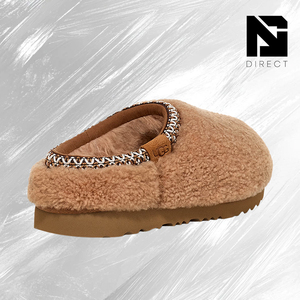 รองเท้าแตะ UGG Tasman Maxi Curly สีน้ำตาลแดง แต่งลายปัก ดีไซน์เนอร์ สำหรับใส่ในบ้านและนอกบ้าน ฤดูหนาว อุ่นสบาย เหมาะสำหรับผู้ชายและผู้หญิง - Product Image 3