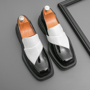 Chaussures Oxford pour hommes britanniques en cuir véritable imperméable, à bout fermé, faites à la main, pour mariage, formelles, décontractées, antidérapantes, avec boucles et sangles - Product Image 6