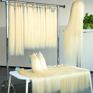 Extensiones de Cabello remy de trama plana de alta calidad, cabello de mayflower, mechones de cabello rubio ruso - Product Image 1