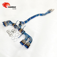 Système d'échappement entièrement en titane pour Nissan GT-R R35 (2007+), 3.8L Twin Turbo, échappement à soupapes Cat-Back avec embouts bleus/violet brûlés