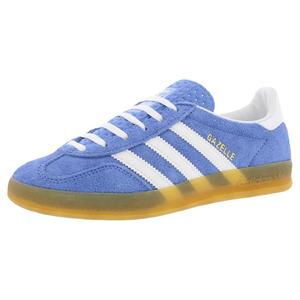 Zapatillas Adidas Gazelle Indoor de Gamuza para Mujer, Azul Fusion, Blanco, Dorado Metálico - Product Image 1