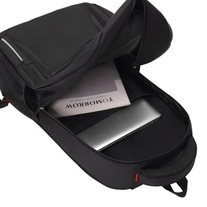 Laptop <b>Backpack</b> For Men <b>Large</b> <b>Capacity</b> Business Travel Solid Color With Laptop Compartment Shoulder Straps - Product Image 3