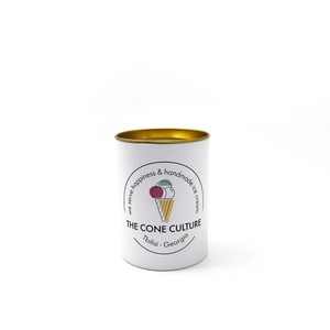 Tubo de Papel Ecológico Personalizado de Alta Calidad para Envasar Helados, Dulces, Té, Cacao en Polvo, con Tapa Metálica - Product Image 3