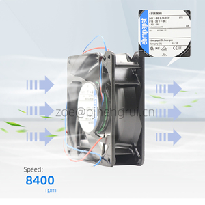 Ventilateur axial de refroidissement pour armoire d'onduleur ebmpapst 4114NH6 12038 120X120X38mm 12cm 24V DC 65W 2.7A à roulement à billes Série 4100N - Product Image 3