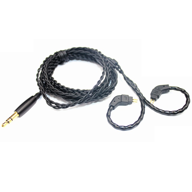 Replacement 3.5mm Gold Plated Stereo Twisted Pair 0.78mm Double Pin Headphone Cable for Speaker Upgrade
