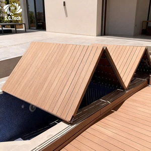 Copertura Pieghevole Scorrevole per Piscina Water Crown - Facile da Riporre e Installare, Copertura di Sicurezza Pieghevole per <span class=keywords><strong>Piscine</strong></span> di Ville - Product Image 2