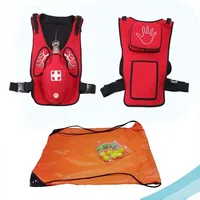 Gilet de sauvetage portable rouge pour la formation en Heimlich et la réanimation en cas d'étouffement, dispositif d'entraînement pour adultes en cas d'infarctus et de RCP, pour la pratique et l'enseignement en situation d'urgence