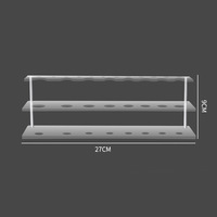 HMU Wholesale Clear Makeup Brush Organizer Acrylic Makeup Brush Holder Cosmetic Display Stand
