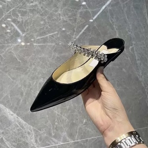 Babouches pour femmes à talon, mules fantaisie à boucles, chaussures à bout pointu, talons pour femmes - Product Image 5