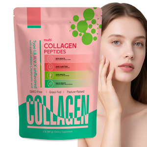 Polvo de péptidos de colágeno múltiple de ácido hialurónico con biotina y complejo de proteína natural de vitamina C colágeno múltiple - Product Image 1