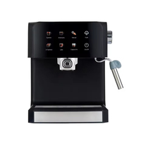 Machine à café expresso multifonction personnalisable avec contrôle tactile et mousseur à lait pour la maison, la cuisine et les restaurants