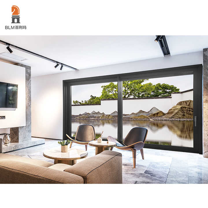 Modern Design Powder Coated Aluminium Frame Customize Kitchen Doors Double Glazed Energy-Saving Sliding Door