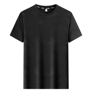<span class=keywords><strong>T</strong></span>-<span class=keywords><strong>shirt</strong></span> d'é<span class=keywords><strong>t</strong></span>é à manches courtes en soie de glace pour hommes imprimé dégradé à séchage rapide haute élasticité haut de sport décontracté climatisation solide - Product Image 6