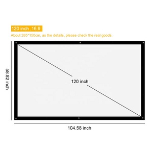 Yinzam Fast Folding 120 Inch 16:9 Outdoor <strong>Screen</strong> Movie Theater Canvas Rear Portable <strong>Projection</strong> <strong>Screen</strong> for Outdoor Indoor Beamer - Product Image 2