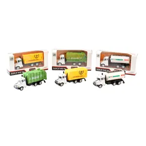 Custom metal collection model die cast cars mixed style 1 64 truck Garbage Truck Express Car alloy Toy For kids