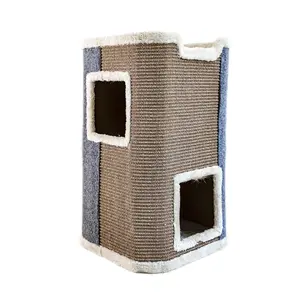 Kingtale New Products Idea 2024 Pet Supplies Cat Accessories Cat Scratching Post For Cat Tower Wood