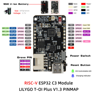 En stock, carte de développement originale LILYGO TTGO T-OI Plus ESP32-C3 RISC-V WiFi - Product Image 6