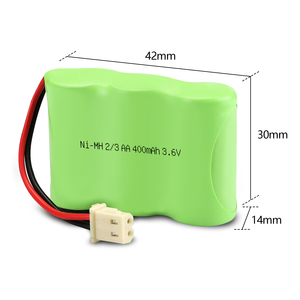 JINTION 2/3AA 400mAh 3.6V Rechargeable Ni-MH Flat Top Batterie Modèles d'électronique grand public 2/3AA <span class=keywords><strong>Vtech</strong></span> BT17333 BT27333 BT17233 - Product Image 2
