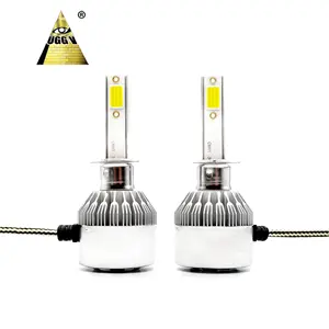 C6 lampu depan LED COB H4 7600 Lumen, bohlam lampu depan H7 untuk mobil 72W 24V tahan air IP65 langsung cocok dengan OE H1 H11 H8 H13 model