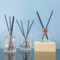 Flacon diffuseur d'arômes en verre transparent unique de 150 ml et 200 ml avec bouchons pour diffuseur à bâtonnets