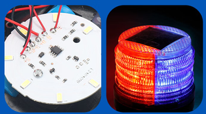 Base magnetica luce del tetto del veicolo del carrello elevatore del traffico del carrello elevatore lampeggiante luce stroboscopica lampada solare faro Led - Product Image 3