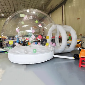 Casa Gonfiabile Portatile per Bambini da Esterno 3m 5m, Castello Bianco Trasparente, Tenda a Bolle Gonfiabile per Saltare in Vendita - Product Image 5