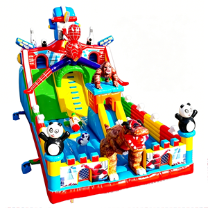 Castillo Inflable Grande con Tobogán, Temática de Dinosaurios Superhéroes, de PVC, para Niños, de Grado Comercial, para Juegos al Aire Libre - Product Image 6