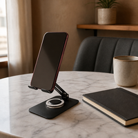 Support de téléphone de bureau pliable, support de bureau pour téléphones portables et tablettes, support de téléphone universel en alliage, support de téléphone paresseux