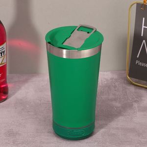 16oz <b>Bluetooth</b> <b>Speaker</b> Car Cup 304 Stainless Steel Vacuum Insulated Cup Outdoor Portable Beer Tumbler Mug Cup <b>with</b> Bottle Opener - Product Image 2