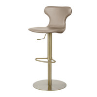 Tabouret de bar haut pour usage domestique, style américain moderne de luxe léger, réglable, en acier inoxydable, fabriqué en Chine
