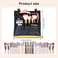 Sac de maquillage professionnel pour artistes, sac à ceinture pour pinceaux de maquillage, sac cosmétique portable multi-poches