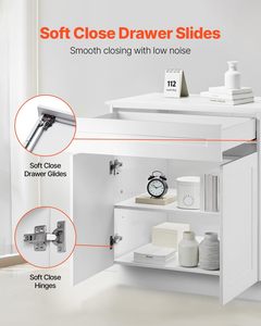 Mobile Base Bianco Shaker <span class=keywords><strong>per</strong></span> Lavello Cucina Prodotto negli USA, RTA, con 2 <span class=keywords><strong>Ante</strong></span> e Falso Cassetto Frontale - Product Image 5