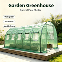Serre de jardin en polytunnel en gros avec kit de structure en acier galvanisé
