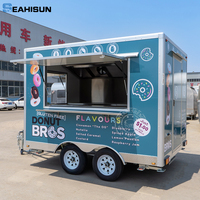 USA Full Kitchen Mobile Food Trailer for Snack Food Doughnut Hot Dog Pizza Ice Cream Truck with 220v for Restaurants Traders